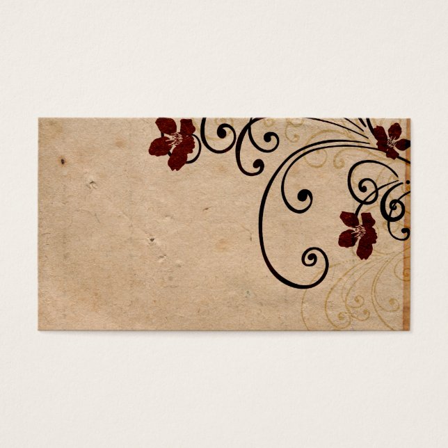 Carte de profil fleurs vintages (Devant)