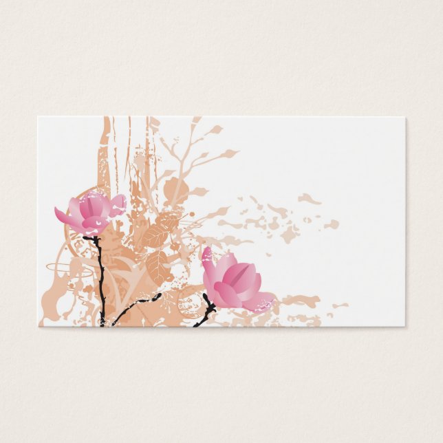 Carte de profil Grungy magnolias (Devant)