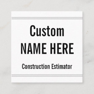 Carte de profil Humble, Estimateur de construction