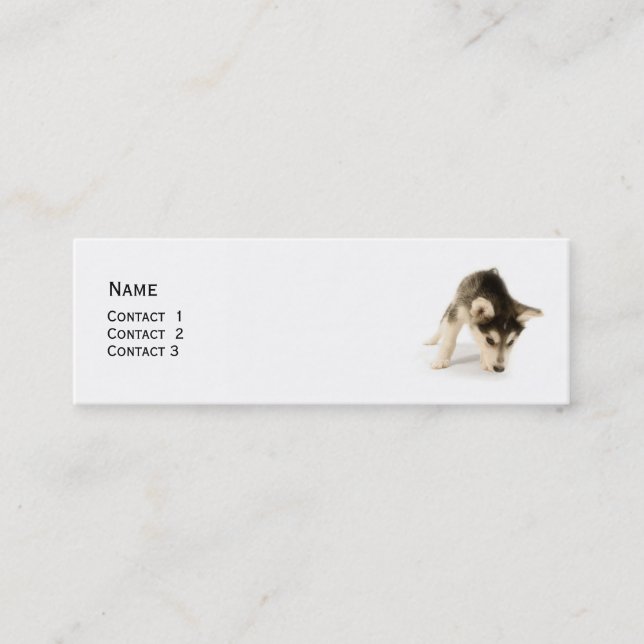 Carte de profil Husky Puppy (Devant)