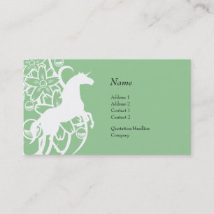 Carte de profil - licorne décorative