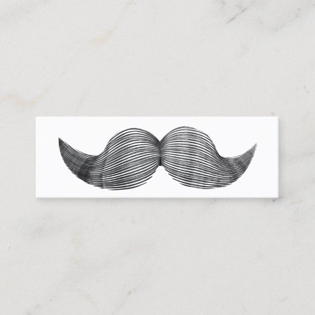Carte de profil mini simple Hipster Mustache simpl (Devant)