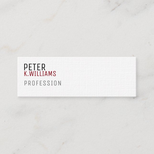 carte de profil minimaliste pour toute profession (Devant)