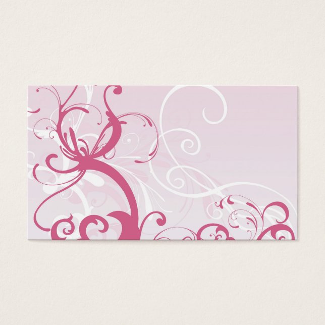 Carte de profil motif rose (Devant)