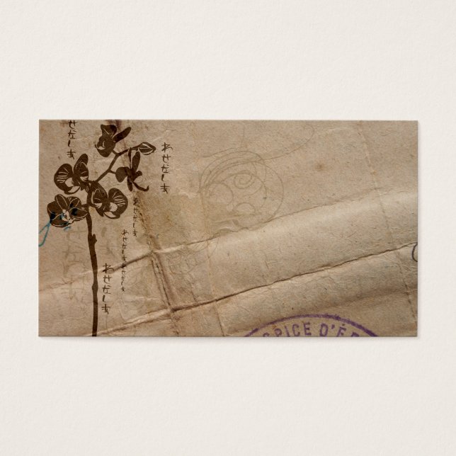 Carte de profil Orchidées (Devant)