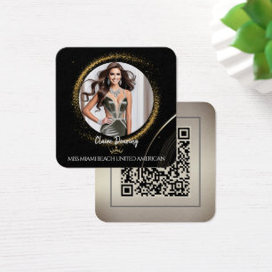 Carte de profil photo code QR Gold Dust