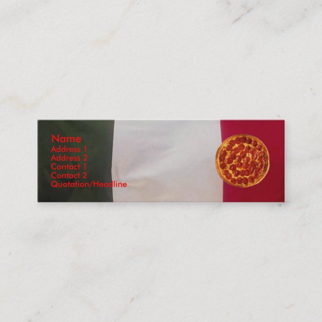 Carte de profil Pizza (Devant)
