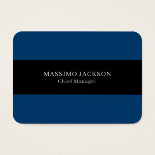 Carte de profil professionnel minimaliste bleu noi
