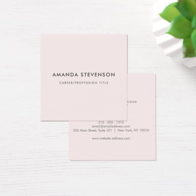 Carte de profil professionnelle moderne Blush Pink (Bureau)