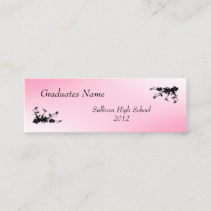 Carte de profil rose élégant