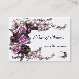 Carte de profil Roses roses roses Vintages blanche