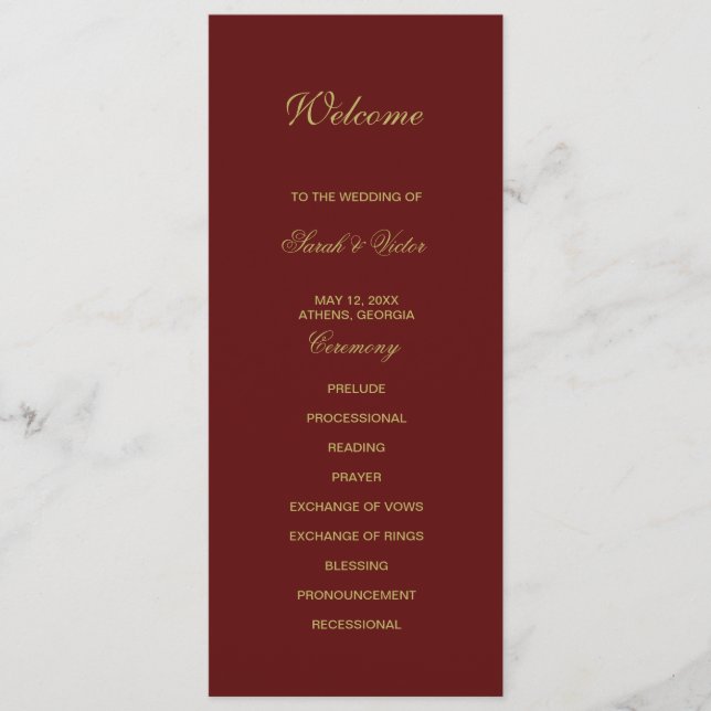 Carte de programme double côté Noël (Devant)