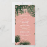 Carte de programme Palm Springs<br><div class="desc">Un design estival tropical de palmiers pour votre fête</div>