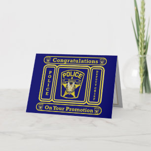 Carte de promotion du chef adjoint de la police