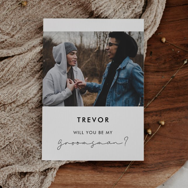 Carte de proposition Best man minimaliste manuscri (Créateur téléchargé)