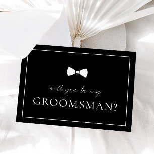 Carte de proposition Black Groomsman