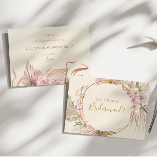 Carte de proposition Boho Botanical Ivory Bridesma