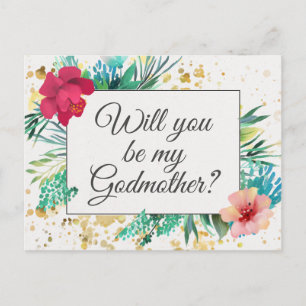 Carte de proposition Bold Gold Floral Godmère