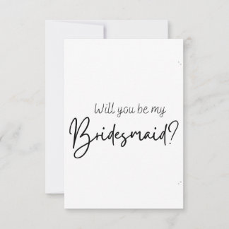 Carte de proposition Bridesmaid