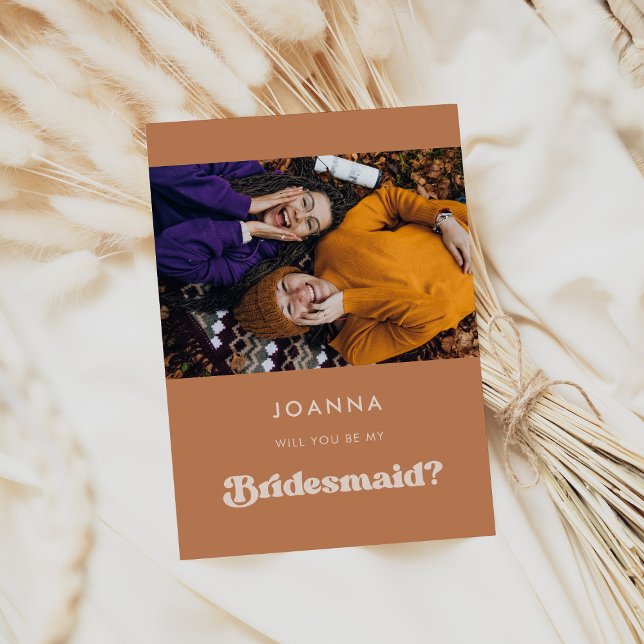 Carte de proposition Bridesmaid pour sucre brun ré (Créateur téléchargé)