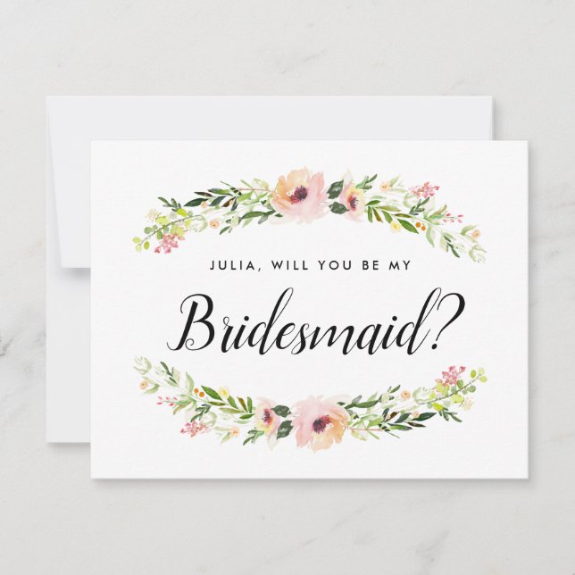 Carte de proposition de Bridesmaid (Devant)