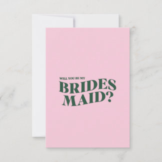 Carte de proposition de Bridesmaid