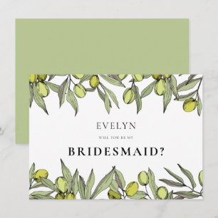 Carte de proposition de Bridesmaid
