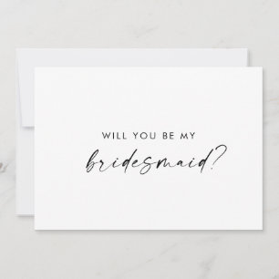 Carte de proposition de Bridesmaid de script moder