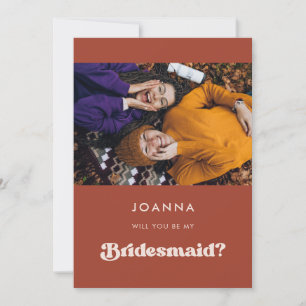 Carte de proposition de Bridesmaid en terre cuite