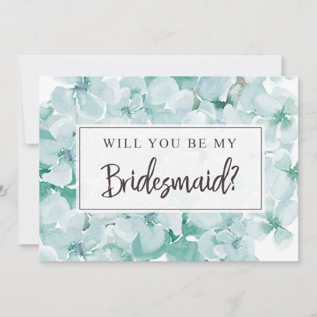 Carte de proposition de Bridesmaid | Sarcelle (Devant)