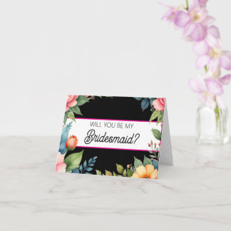 Carte de proposition de demoiselle d'honneur