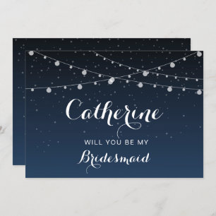 Carte de proposition de demoiselle d'honneur de