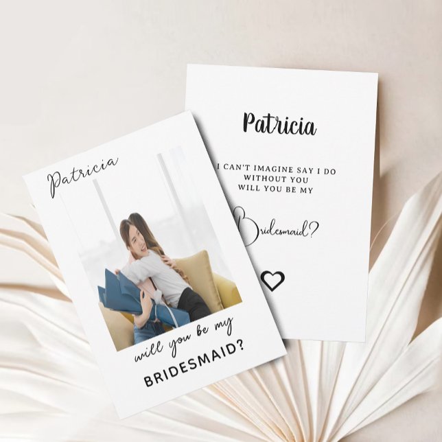 Carte de Proposition de Demoiselle d'Honneur Éléga (Elegant Ivory Bridesmaid Proposal Card)