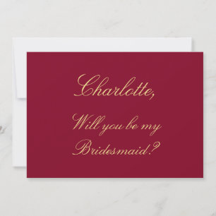 Carte de proposition de femme de chambre beige dor
