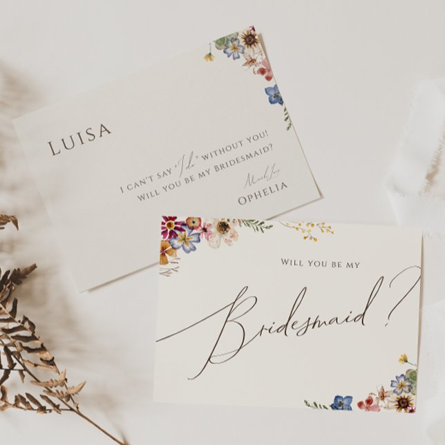 Carte de proposition de femme de chambre beige Fle (Créateur téléchargé)