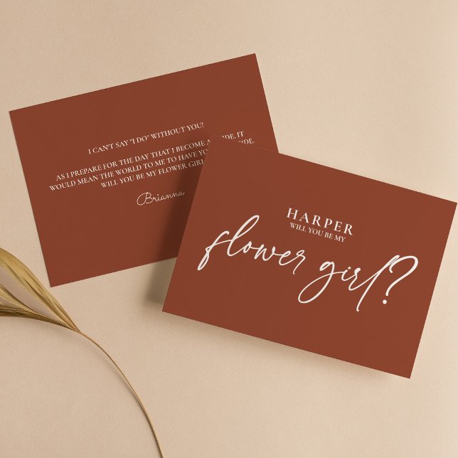 Carte de proposition de fille Boho Terracotta mode (Créateur téléchargé)