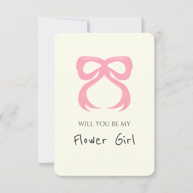 Carte de proposition de fille Whimsical Chic Rose  (Devant)