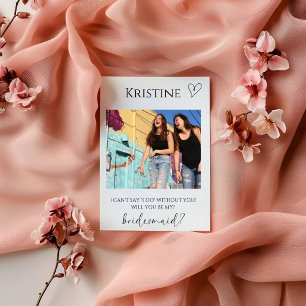 Carte de proposition de la Bridesmaid