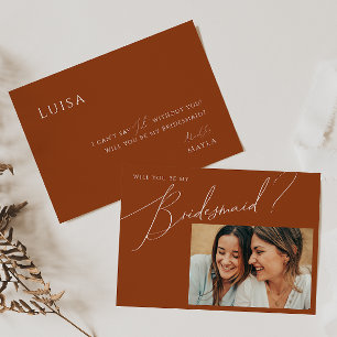Carte de proposition de la Bridesmaid de Eart Dese