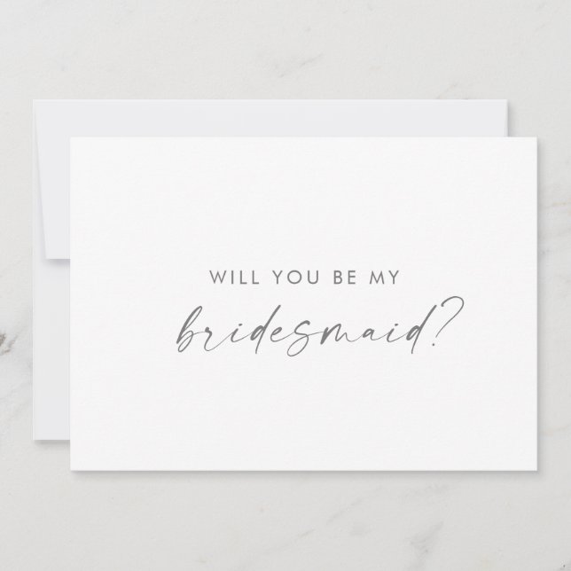 Carte de proposition de la Bridesmaid de Script Si (Devant)