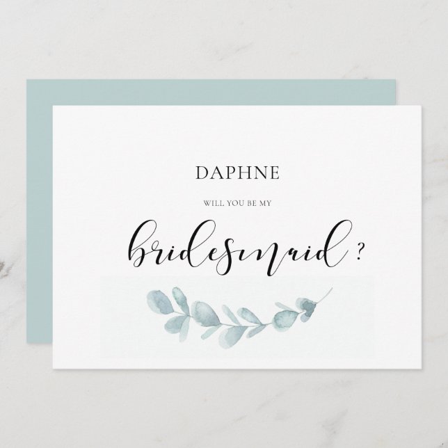 Carte de proposition de la femme de ménage d'aquar (Devant / Derrière)