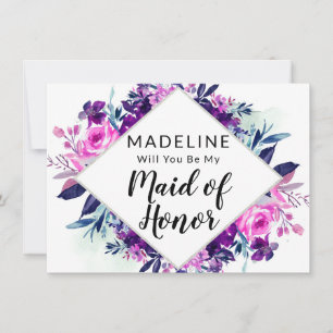 Carte de proposition de la femme de ménage d'honne