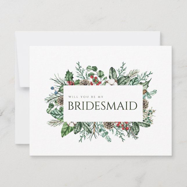 Carte de proposition de la servante de Noël (Devant)