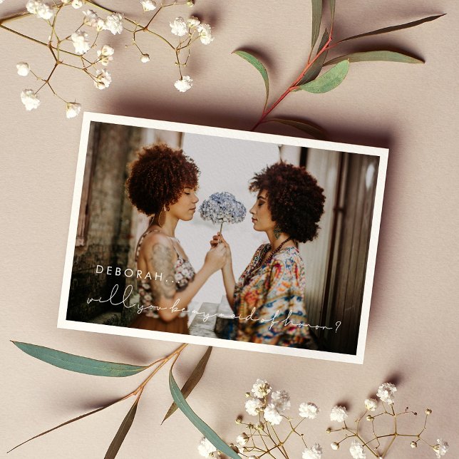 Carte de proposition de la servante d'honneur écri (Créateur téléchargé)