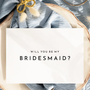 Carte de proposition de Mariage Bridesmaid moderne