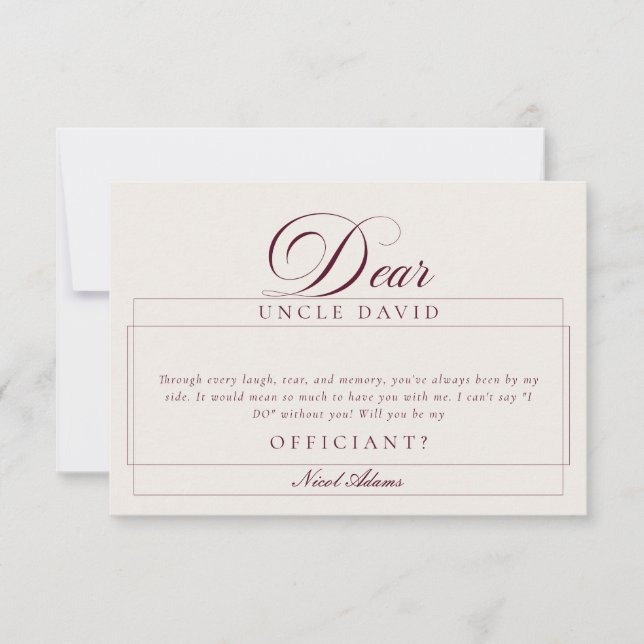 Carte de proposition de mariage classique ivoire b (Devant)