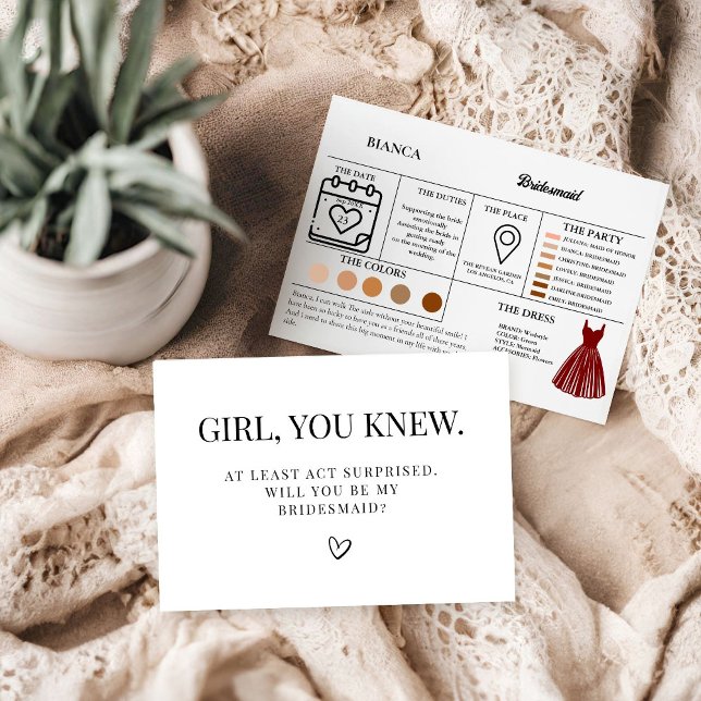 Carte de proposition de mariage de carte d'informa (Créateur téléchargé)