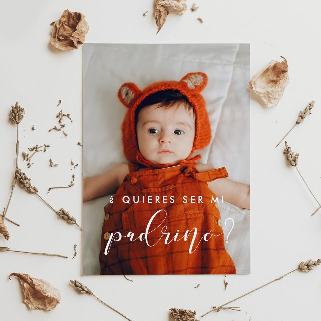 Carte de proposition de parrain Elegant Quieres se (Créateur téléchargé)