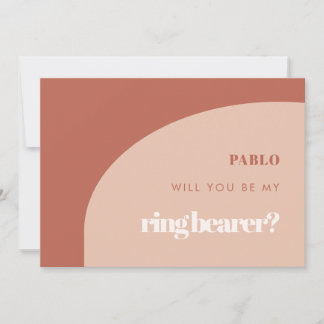 Carte de proposition de porte-anneau chic pêche en