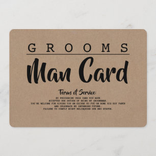 Carte de proposition de service pour Groomsman ou 